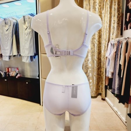 프린트자수 패드브라 헴팬티세트