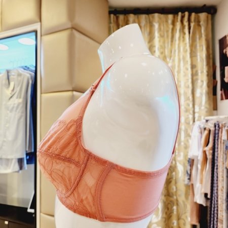 D컵 플라워패턴 홑겹브라 2택1