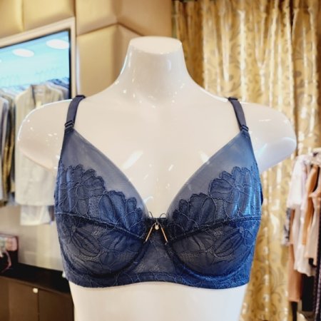 D컵 플라워패턴 홑겹브라 2택1