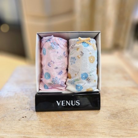 모달잔꽃나염 힙레이스 여자팬티 세트