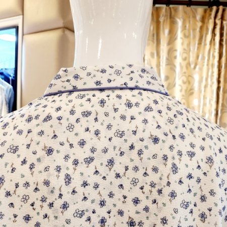 쾌적한 주름지 잔꽃나염 남자 잠옷