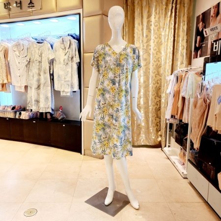 스판 하와이언 꽃나염 원피스홈웨어