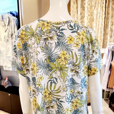 스판 하와이언 꽃나염 원피스홈웨어