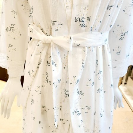 여성 면도비 꽃나염 로브가운