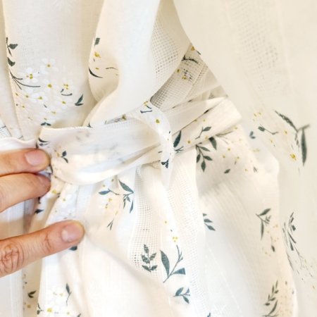 여성 면도비 꽃나염 로브가운