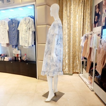 면60수 아사 프린트 원피스 잠옷