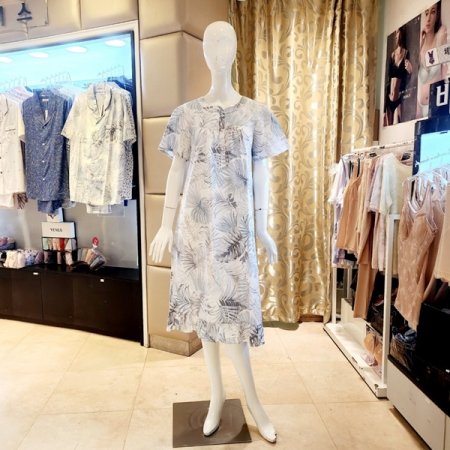 면아사 프린트 커플잠옷 여원피스