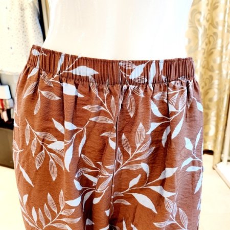 여성 나뭇잎나염 하절 홈웨어바지