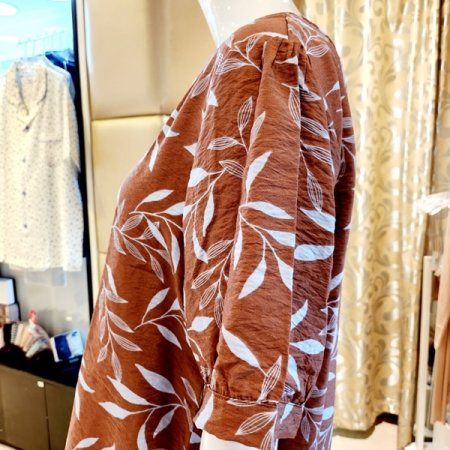 여름 나뭇잎나염 여성 홈웨어 상하세트