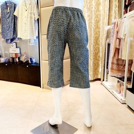 여름 주름 체크 남자 반바지 홈웨어