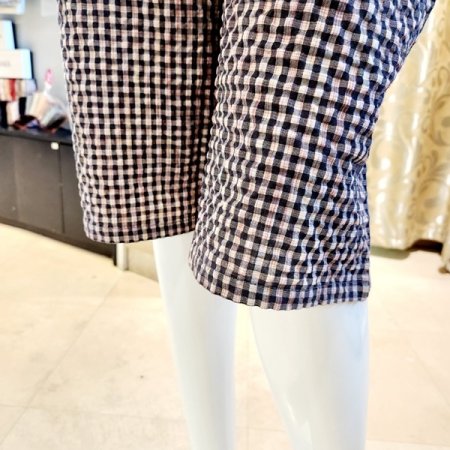 시원한 감촉 주름 체크 여성 홈웨어