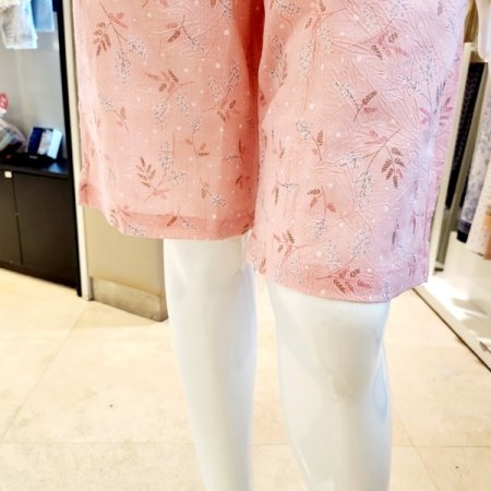 커플 잔꽃나염 반팔 반바지 잠옷세트