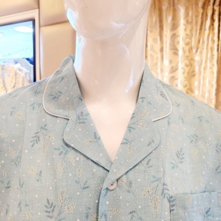 커플 잔꽃나염 반팔 반바지 잠옷세트