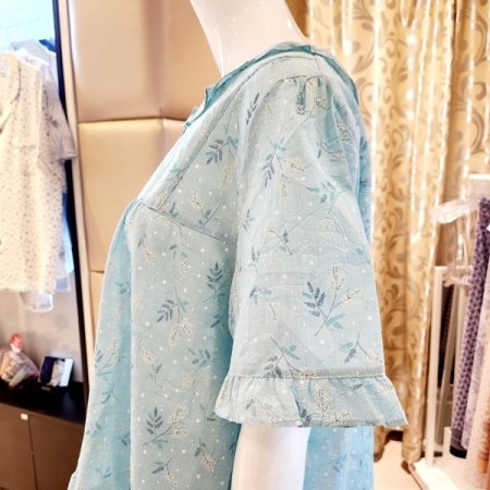 민트 잔꽃나염 여성 여름 파자마세트