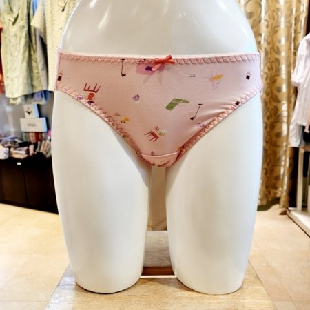 귀여운 모달 의자나염 여자팬티