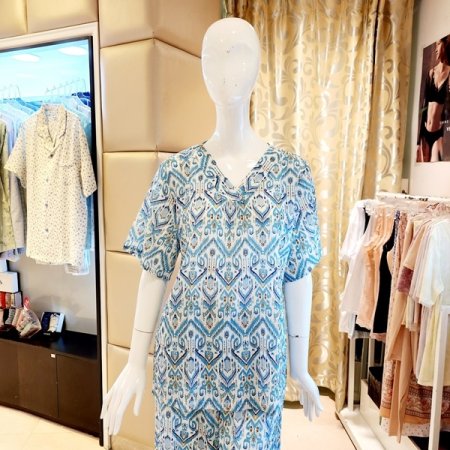 여성 청량감 주름지 홈웨어상의