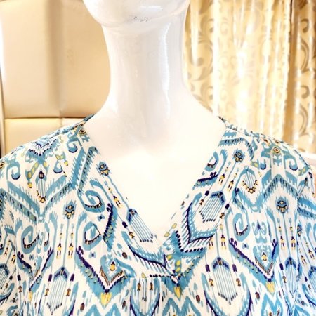 여성 청량감 주름지 홈웨어상의