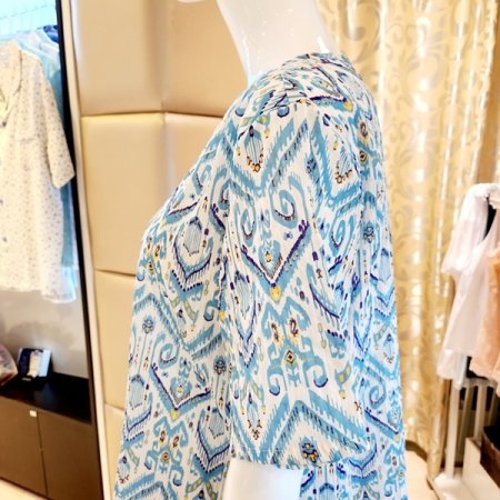 여성 청량감 주름지 홈웨어상의