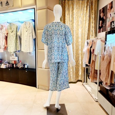 여성 시원한 주름지 홈웨어 상하세트