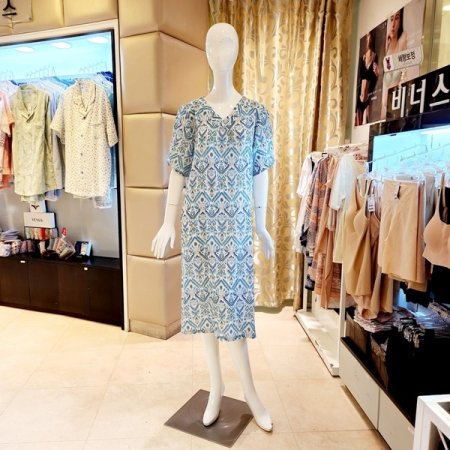 여성 주름지 시원한 원피스 홈웨어