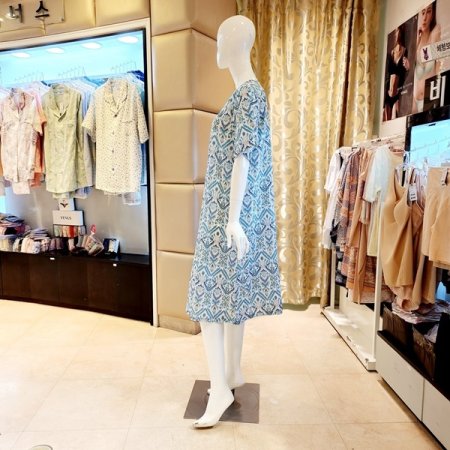 여성 주름지 시원한 원피스 홈웨어