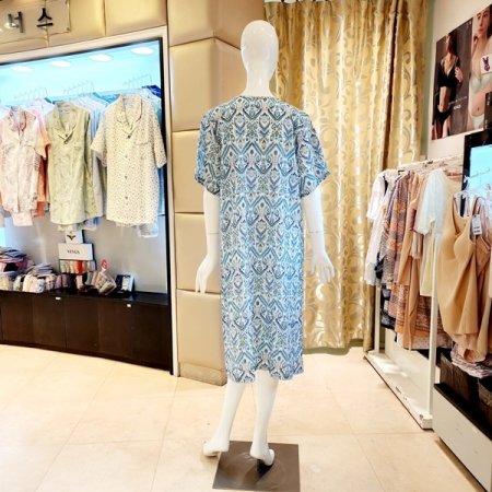 여성 주름지 시원한 원피스 홈웨어