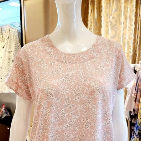 시원한 스판 꽃나염 원피스 홈웨어