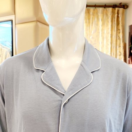 남자 심플 카라넥 반팔반바지 잠옷