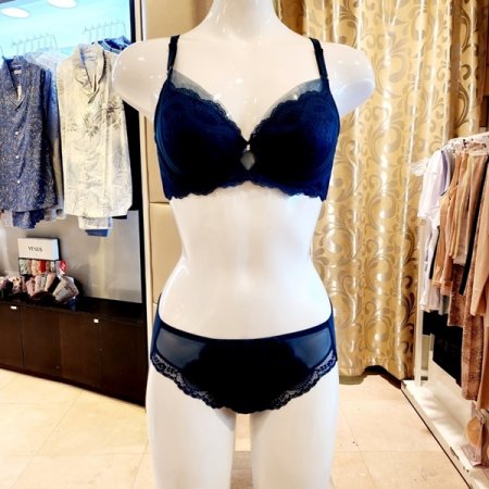 피콧레이스 패드브라 헴팬티세트