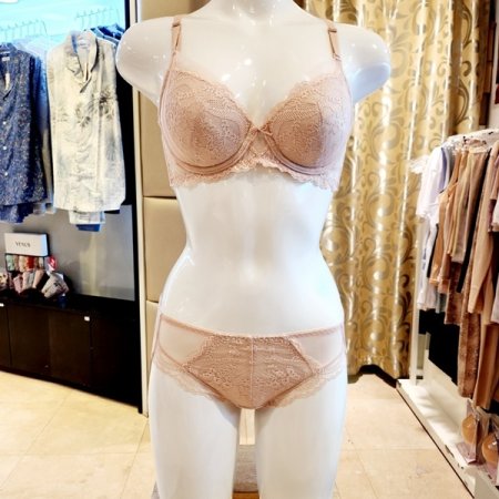 C컵D컵 레이스패드브라 헴팬티세트