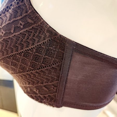 D컵 자카드레이스 면 홑겹 브래지어