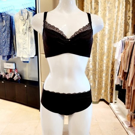 레이스 면홑겹브라 헴팬티세트 BC컵