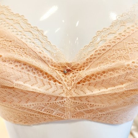D컵 레이스 면홑겹브라 헴팬티세트