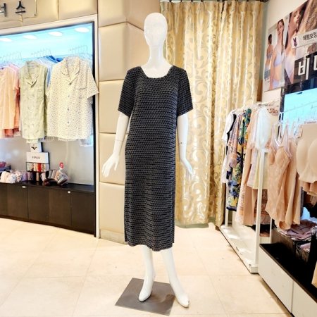 넉넉한핏 주름가공 원피스 홈웨어