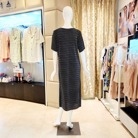 넉넉한핏 주름가공 원피스 홈웨어