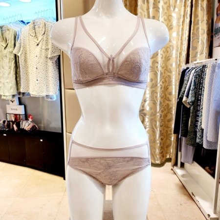 C컵D컵 노패드 노와이어브라 팬티세트
