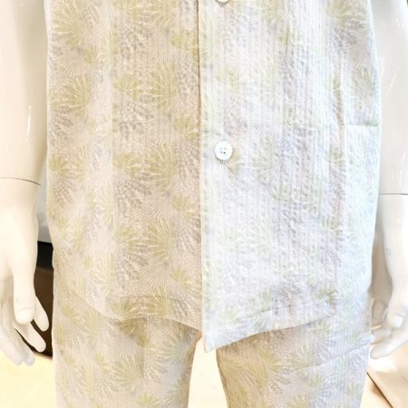 야자수나염 면 남자 여름 잠옷세트