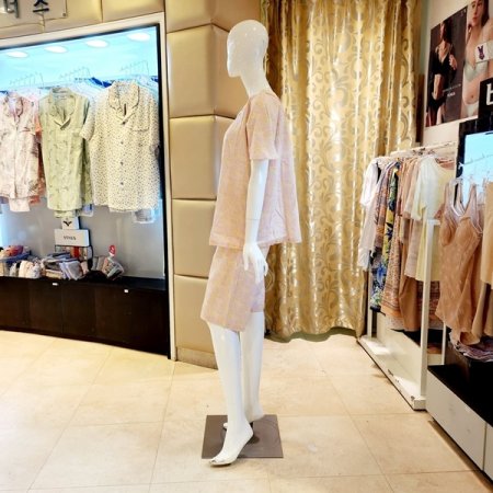 여성 야자수나염 여름 면 잠옷세트