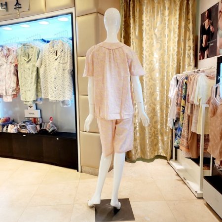 커플 면도비 야자수나염 여름 잠옷세트