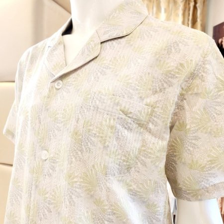 커플 면도비 야자수나염 여름 잠옷세트