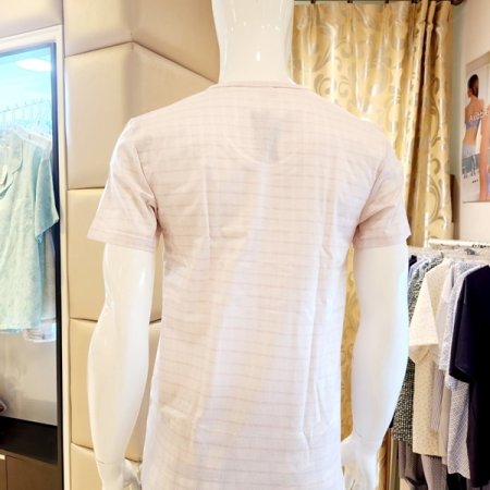 2색택1 남성 면80수 체크 반팔런닝