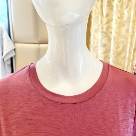 여성 인견 라운드넥 반팔 홈웨어