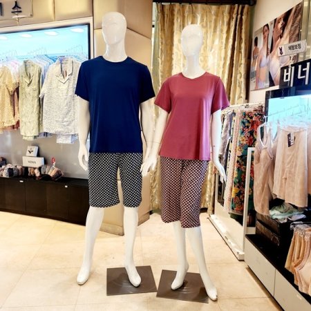 커플 인견스판 여름 홈웨어세트