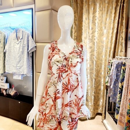 프릴민소매 부직포패드 홈웨어 상의