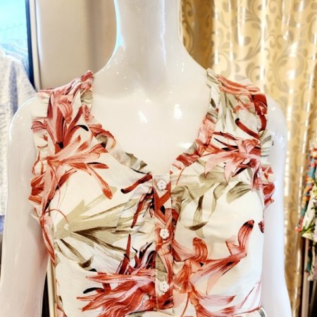 화사한 패드 민소매상의 반바지 홈웨어