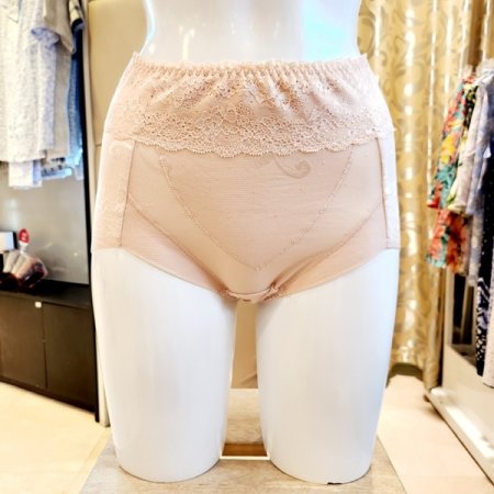 밑위높은 자카드 헴원단 거들형팬티