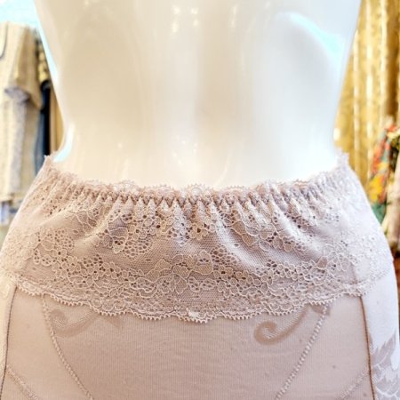 밑위높은 자카드 헴원단 거들형팬티