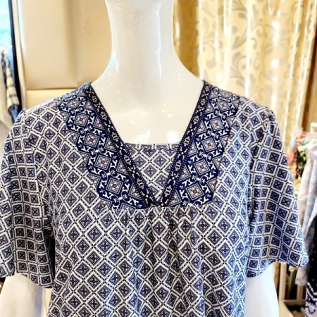 냉감소재 에스닉나염 여성 홈웨어