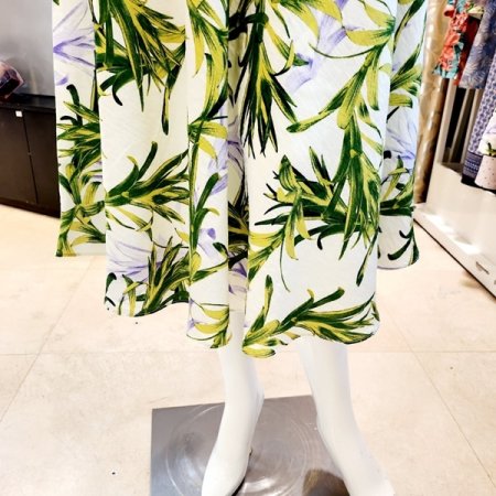 화사한 나뭇잎나염 패드 원피스홈웨어