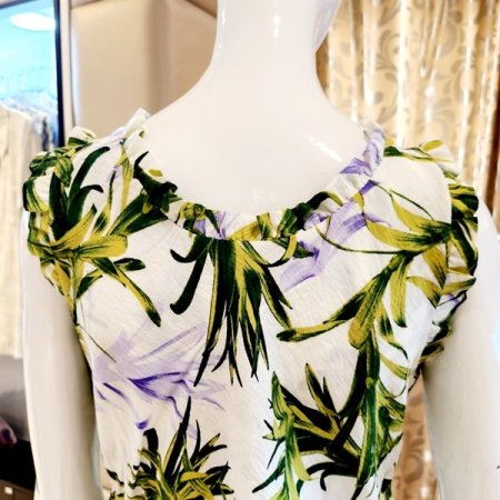 화사한 나뭇잎나염 패드 원피스홈웨어